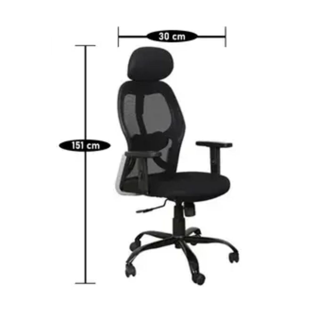 RSE High Back Ergonomic Office Chair with Adjustable Headrest Breathable Mesh Support for Desk Work Study Gaming Adjustable or Fixed Armrest Options