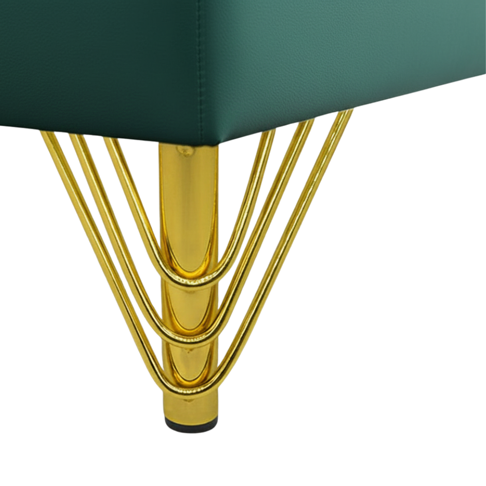 BEEDS Modern V-Shaped Furniture Leg - Metal Hairpin/Triangle Design for Sofa, Cabinet & Table - 10 cm (4 Inch) - Gold/Black Finish