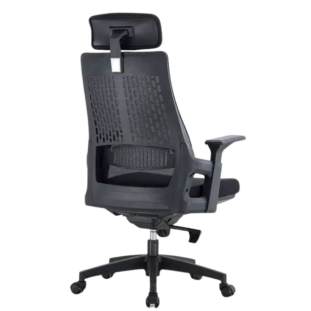 RSE Ergonomic Office Chair with Adjustable Headrest Breathable Mesh Back High Resilience Cushion Comfortable Desk Chair for Office Home Workstation