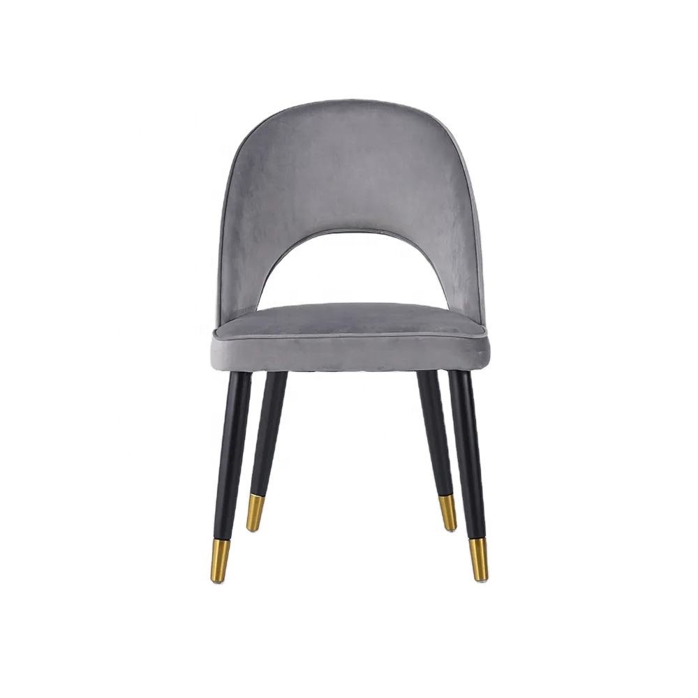 RSE Modern Velvet Dining Chair with Gold-Tipped Legs, Comfortable Cushion, Stylish Upholstery, Durable and Elegant Design