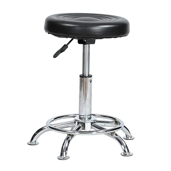 Beeds Adjustable Medical Dr. Stool with Round Cushion Comfortable Swivel Seat Lightweight Steel Base Ergonomic Design Ideal for Clinics and Labs