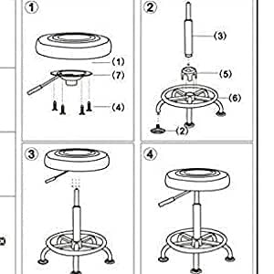 RSE DRS Adjustable Medical Stool with Round Cushion Comfortable Swivel Seat Lightweight Steel Base Ergonomic Design Ideal for Clinics and Labs