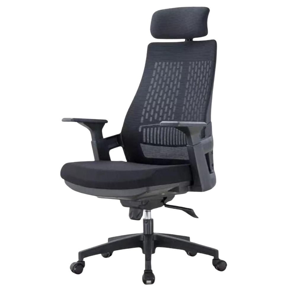 RSE Ergonomic Office Chair with Adjustable Headrest Breathable Mesh Back High Resilience Cushion Comfortable Desk Chair for Office Home Workstation
