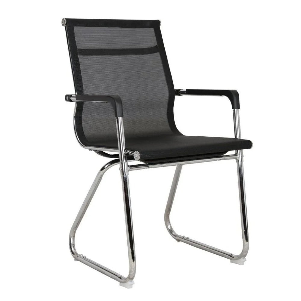 RSE Sleek Visitor Chair with Breathable Mesh, Metal Frame, and Comfortable Seat for Office, Conference Room, Reception, or Meeting Areas