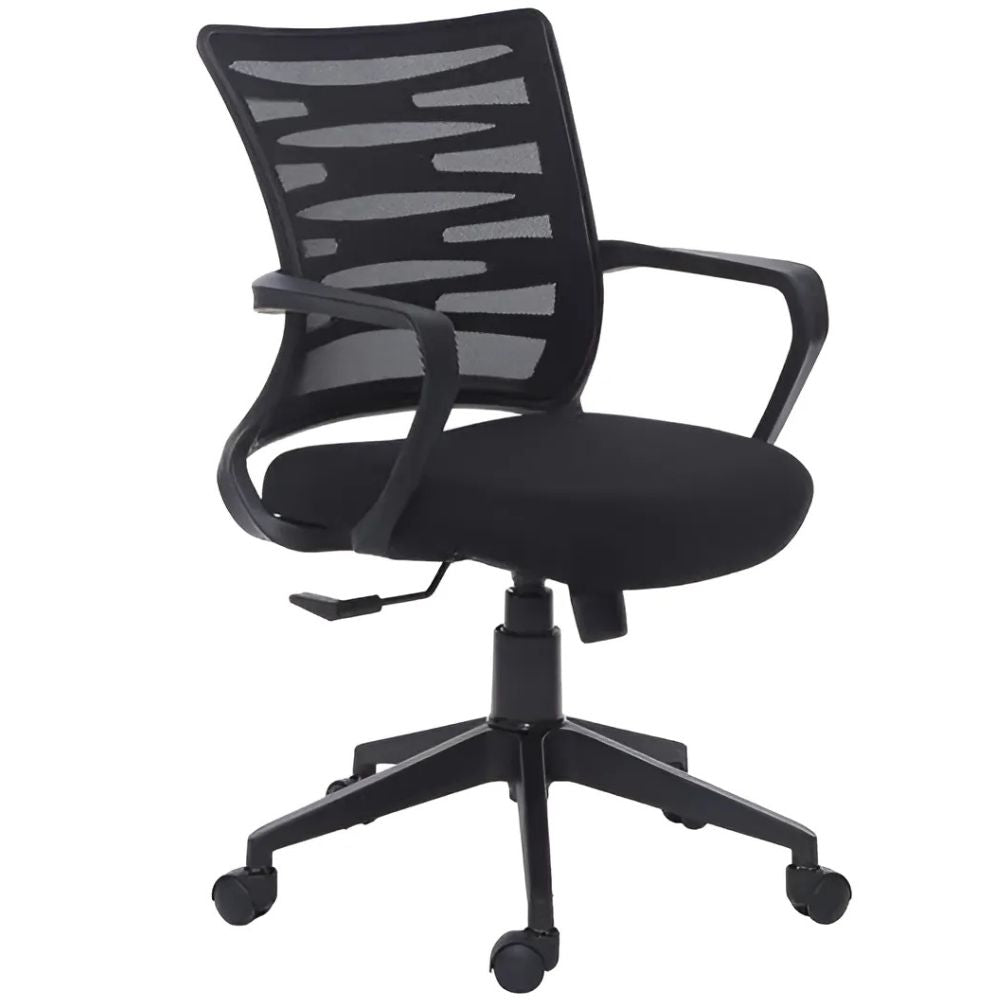 RSE Zig Zag Office Chair with Ergonomic Mesh Back, Adjustable Height, Comfortable Seating, Smooth Castors for Work Study Gaming, Stylish and Supportive Design