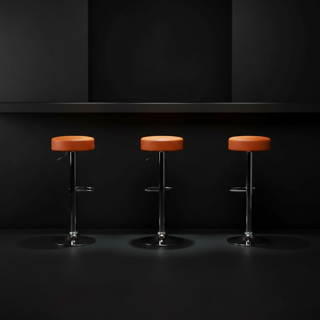 RSE Adjustable Bar Stool with Padded Seat, Chrome Footrest, Gas Lift Mechanism, Ergonomic Comfort, Sleek Modern Design for Kitchen or Bar