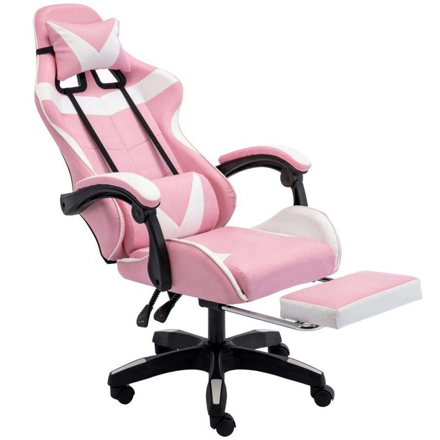 RSE Ergonomic High Back Gaming Chair with Footrest, PC Racing Chair for Office & WFH, Adjustable Lumbar Support & Armrest