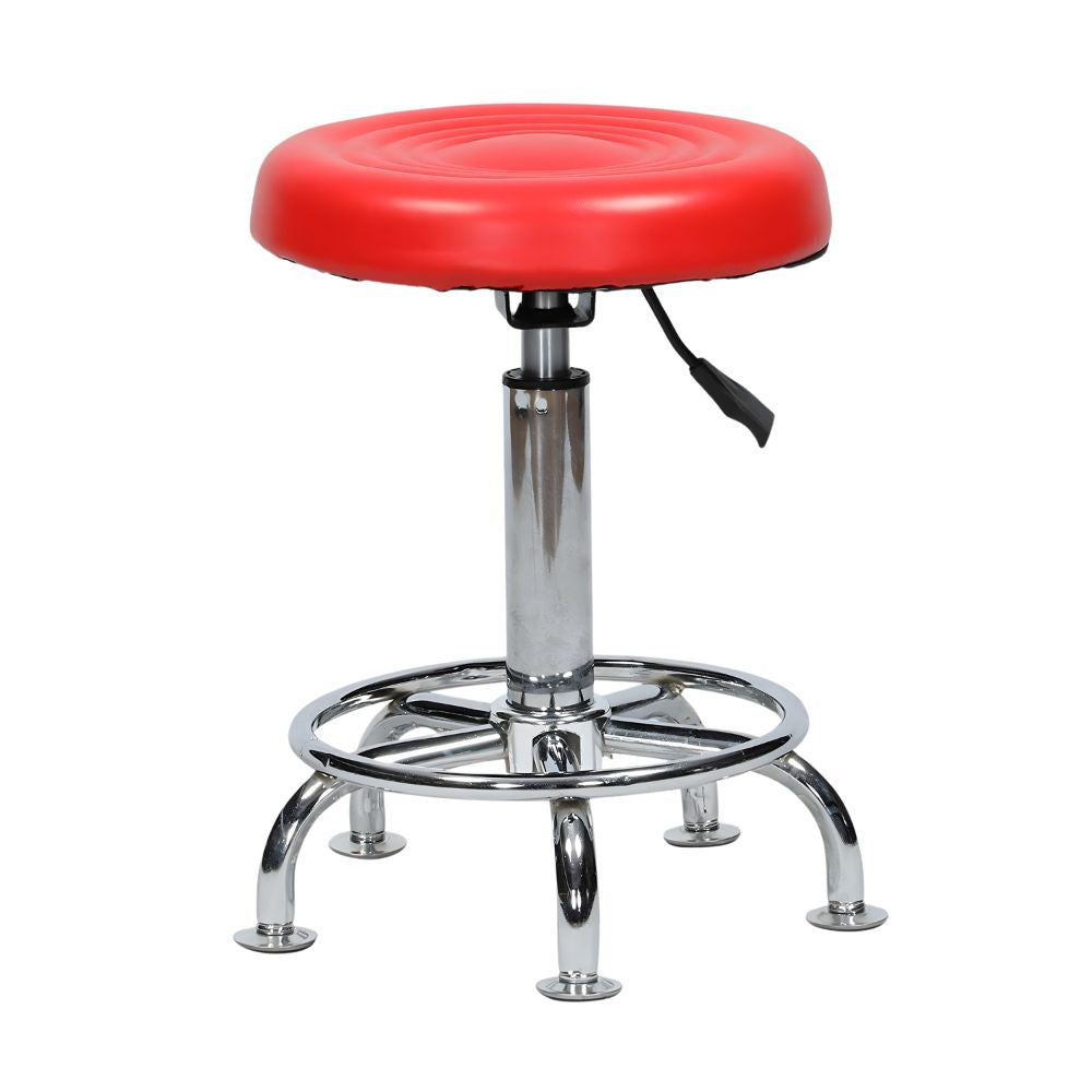 Beeds Adjustable Medical Dr. Stool with Round Cushion Comfortable Swivel Seat Lightweight Steel Base Ergonomic Design Ideal for Clinics and Labs