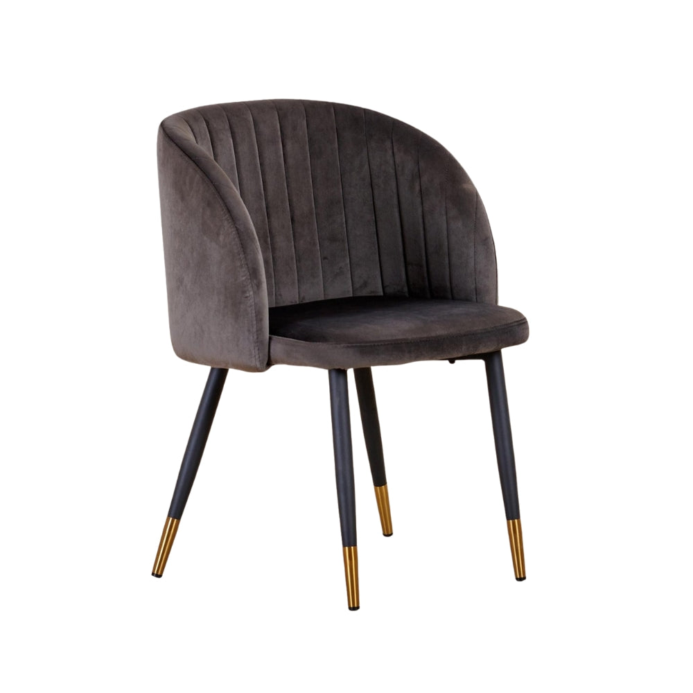 RSE Upholstered Cafe & Dining Chair, Modern Velvet Accent Chair with Metal Legs for Living Room & Home Decor