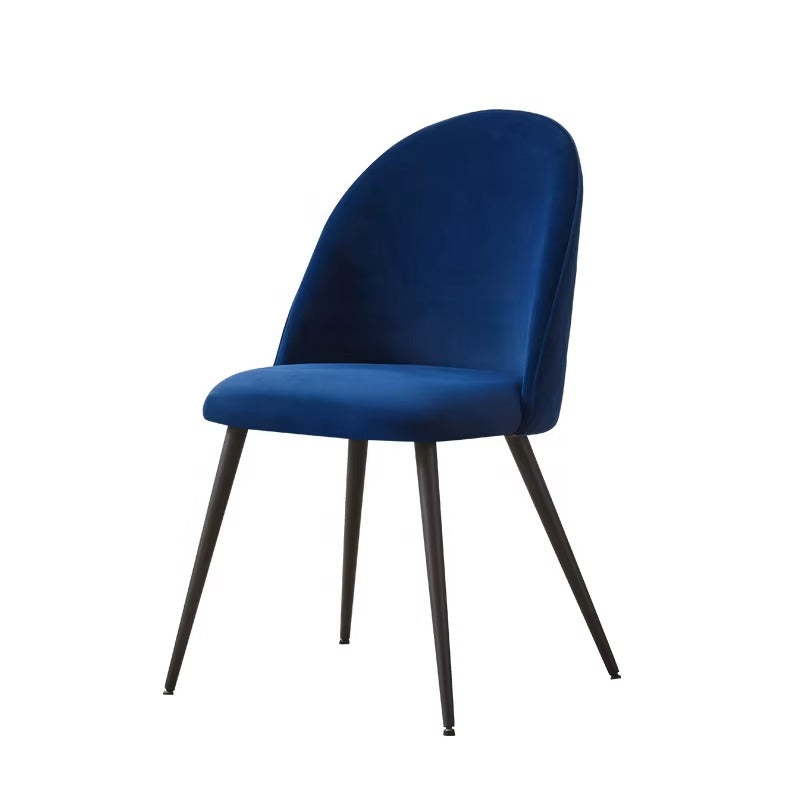 RSE Cafe Chair with Velvet Upholstery, Gold Metal Legs, Modern Contoured Back – Designer Dining & Accent Chair for Home, Office, Cafes