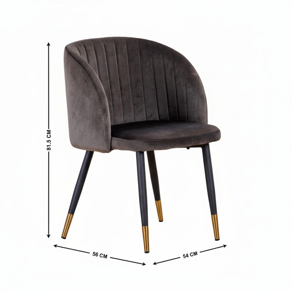 RSE Upholstered Cafe & Dining Chair, Modern Velvet Accent Chair with Metal Legs for Living Room & Home Decor