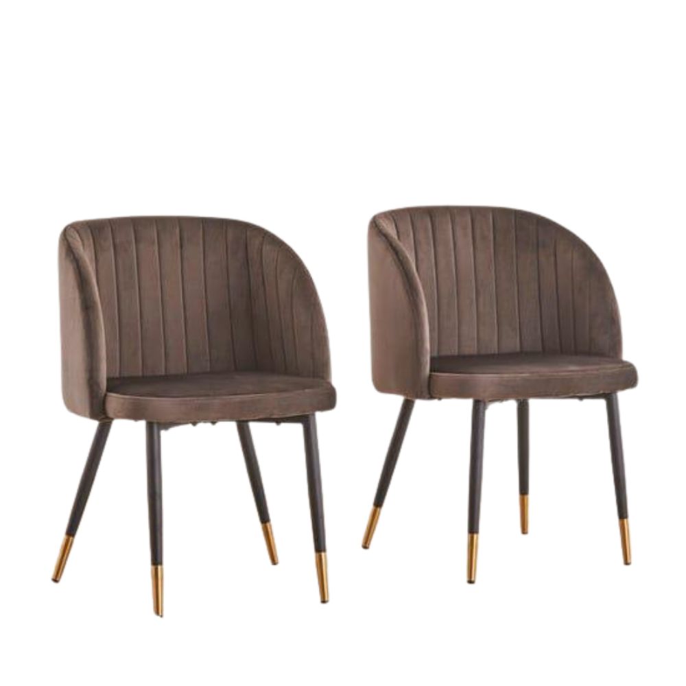 RSE Upholstered Cafe & Dining Chair, Modern Velvet Accent Chair with Metal Legs for Living Room & Home Decor