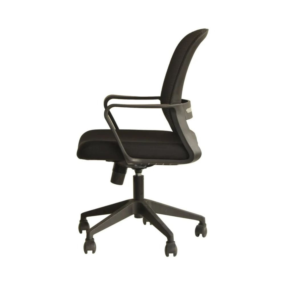 RSE Robo Office Chair, Ergonomic Mesh Design, Adjustable Height, Black & Grey, Smooth Rolling Wheels, Comfortable Support for Work, Study, Gaming