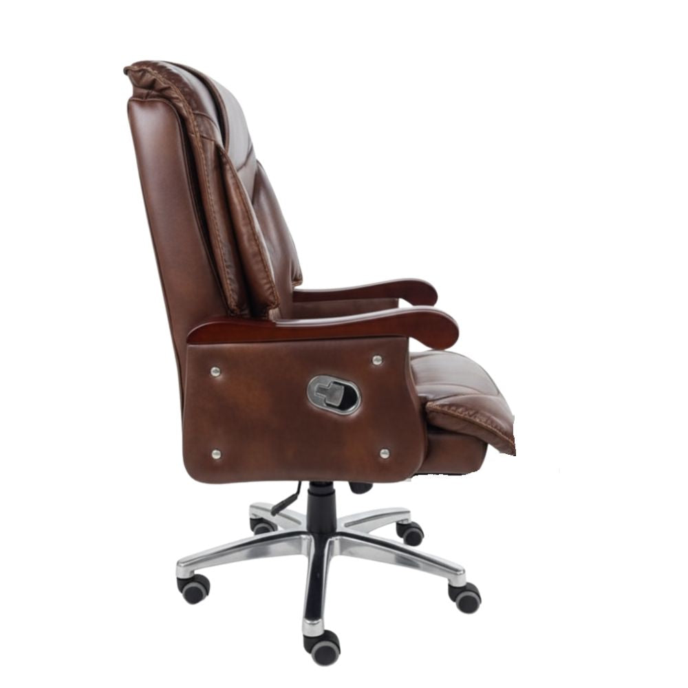 Beeds F117 Boss Chair Ergonomic High Back Office Chair with Padded Seat Adjustable Tilt and Smooth Rolling Wheels for Comfortable Professional Workspaces