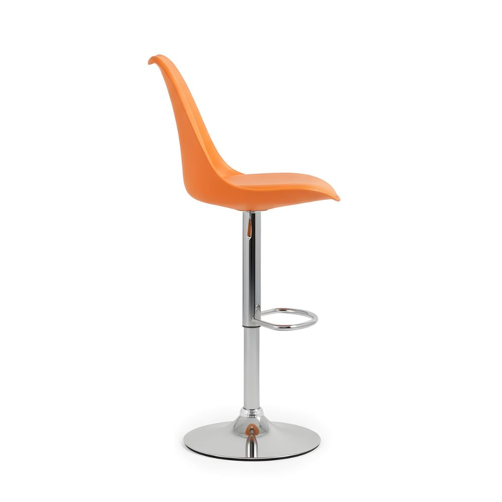 RSE Rapid Bar Stool Adjustable Height with Footrest, Modern Design, Smooth Chrome Base, Comfortable Seat, Perfect for Kitchen, Home, and Commercial Use