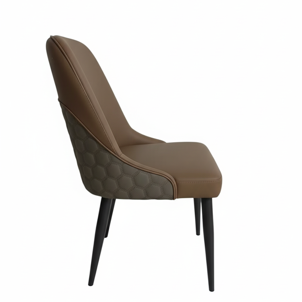 RSE Modern Dining Chair for Living Room, Kitchen, Bedroom, Premium Upholstery, Ergonomic Metal Legs, Designer Accent Furniture