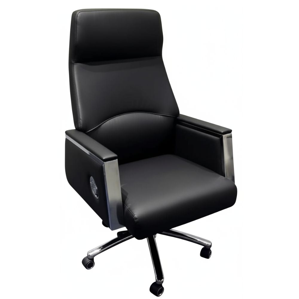 RSE Boss Chair with Reclining Function, Ergonomic Support, and Smooth Wheels – Stylish Leather Boss Chair for Office, Conference, and Home Workspace