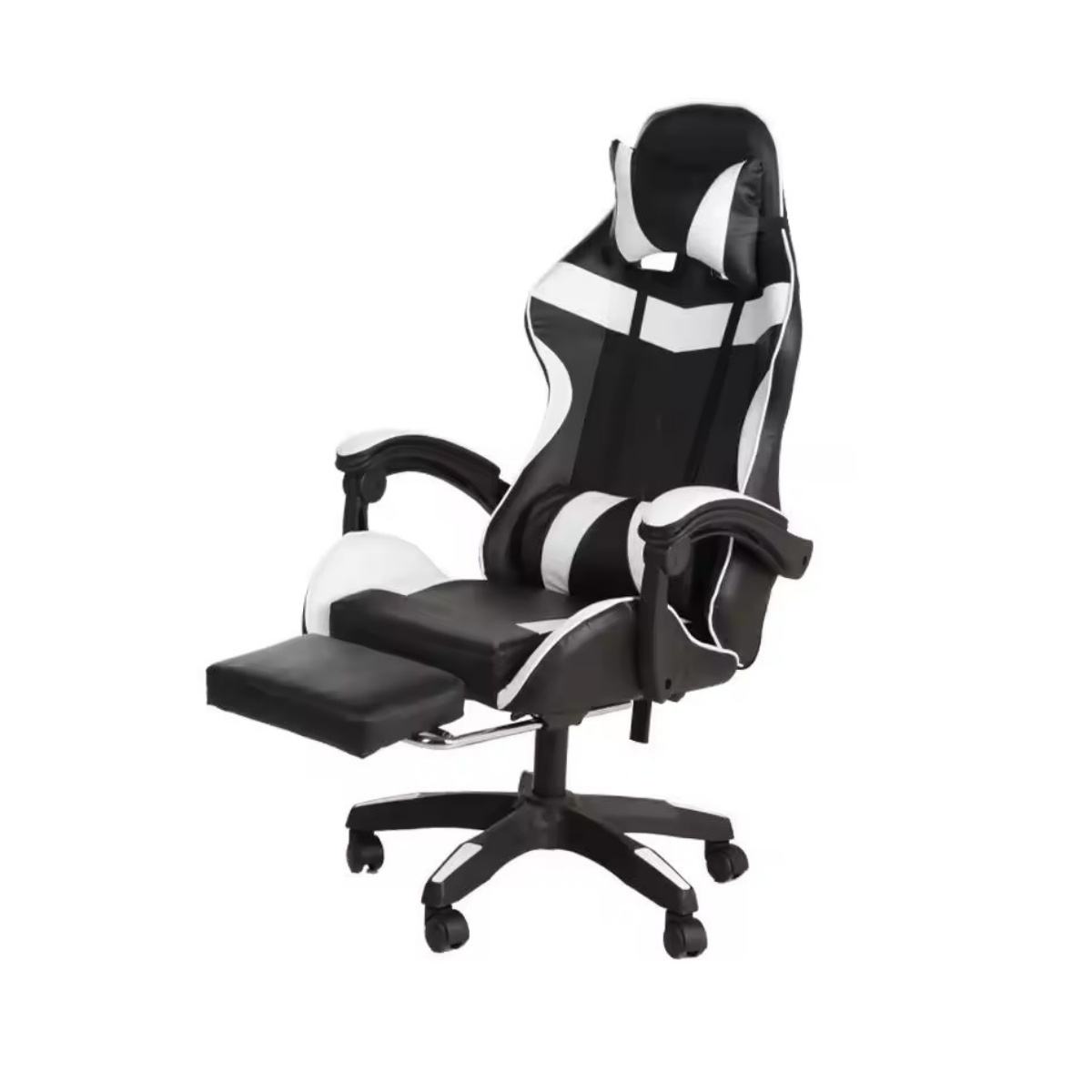 RSE Ergonomic High Back Gaming Chair with Footrest, PC Racing Chair for Office & WFH, Adjustable Lumbar Support & Armrest