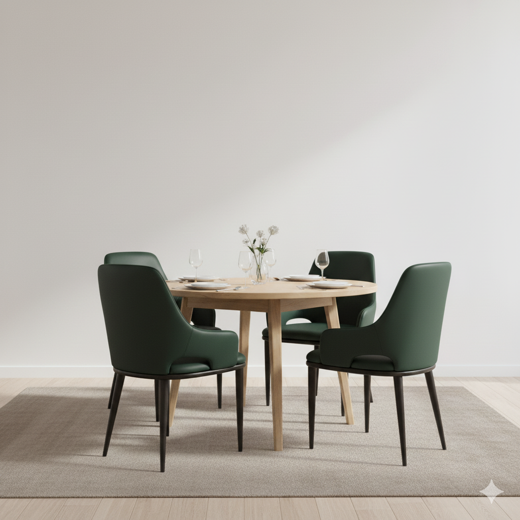 RSE Modern Dining Chair for Living Room, Kitchen, Bedroom, Sturdy Metal Legs, Premium Upholstery, Designer Accent Furniture