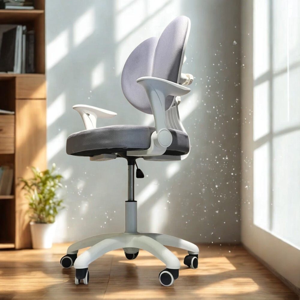 RSE Ergonomic Office Chair with Dual Back Support Adjustable Armrests Smooth Wheels Breathable Seat for Comfortable Work Study at Home or Office