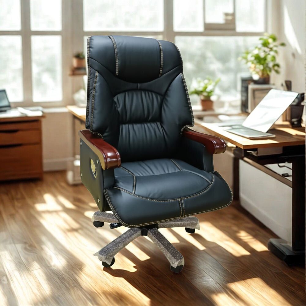 RSE Boss Chair Ergonomic High Back Office Chair with Padded Seat Adjustable Tilt and Smooth Rolling Wheels for Comfortable Professional Workspaces